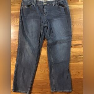 Women’s size 20 W denim stretch ZANA DI fashion, bug blue jeans